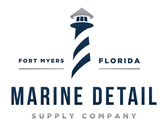Logo of Fort Myers Florida Marine Detail Supply Company with a lighthouse design.