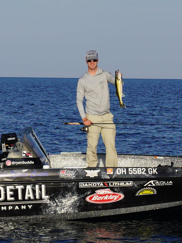 Ryan Buddie, MDSC pro staff, on his Starke and Marine Detail wrapped boat