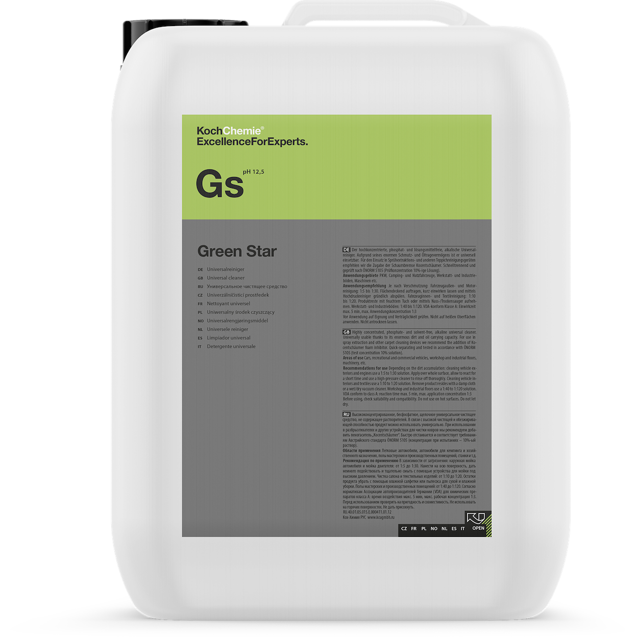 All Purpose Cleaner Koch Chemie Green Star GS, 11kg - 25011 - Pro Detailing
